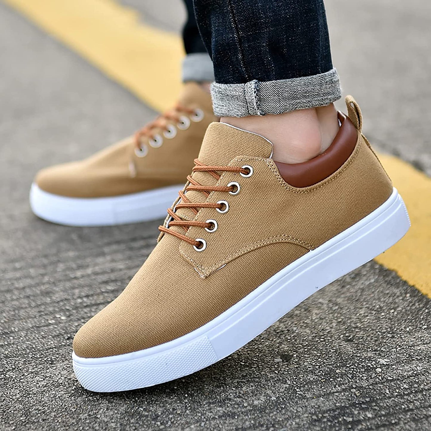 Magnus - Men’s Sneakers with a Crisp White Sole