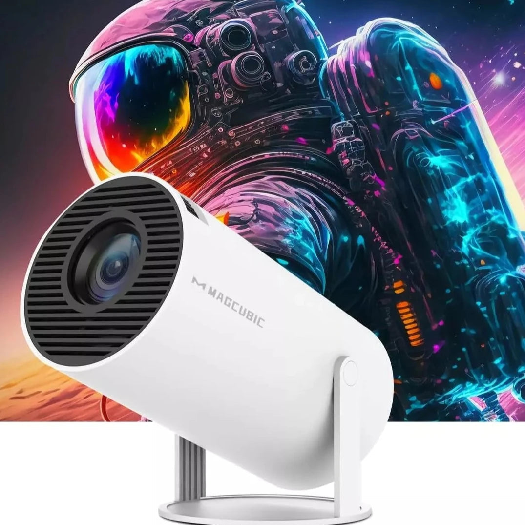 Mini Projecteur Portable 5G Wifi 6 BT 5.0 Android 11, Projecteur 4K 1080P Full HD Pivotant à 180° Magcubic
