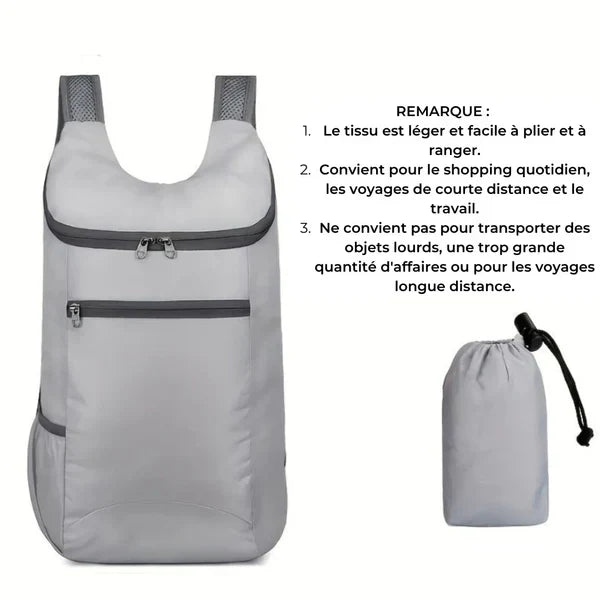Sac à dos pliable ultra léger 15L – FoldLite – Havresacs
