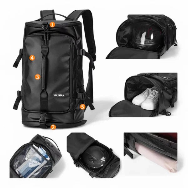 Mochila impermeable de gran capacidad 40L – TrailPro – Mochilas