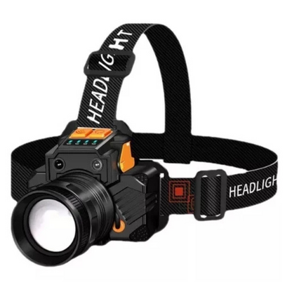 Lampe Frontale à Zoom Super Puissante - Rechargeable par USB - Achetez-en 1 et recevez-en 2