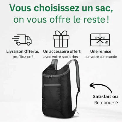 Sac à dos pliable ultra léger 15L – FoldLite – Havresacs