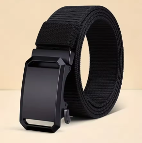 Nuevo cinturón con hebilla automática, cinturón táctico de lona para trabajo, ropa casual y actividades al aire libre, cinturón para pantalones de entrenamiento militar para hombre