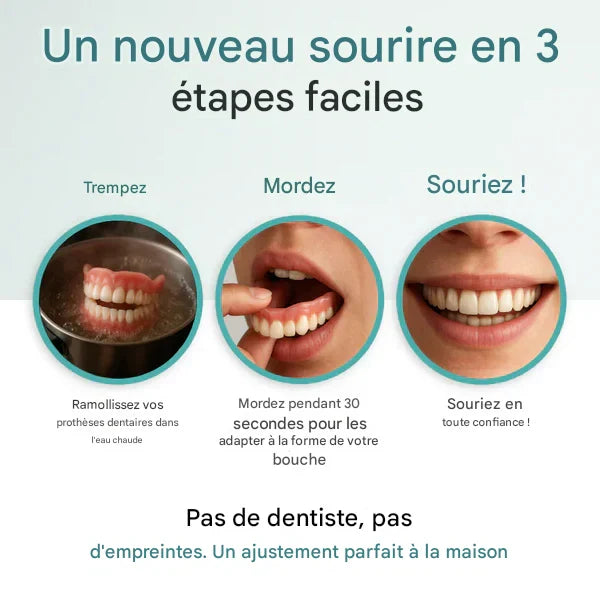 KLENIMORE™ Prothèse Dentaire Complète Médicale avec Forte Succion